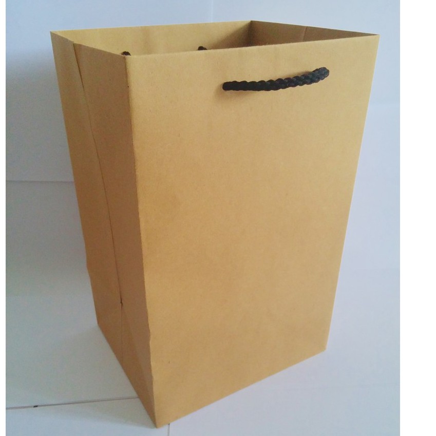 

Paper Bag Polos BOX KADO Bahan Kraft Coklat Ukuran PLT 16x16x24 Bertali Hitam Bagus Kuat Murah Berkualitas OK