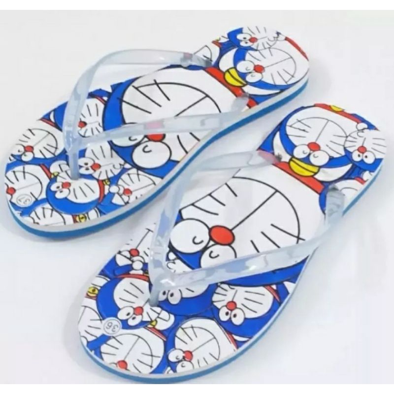 Sandal Jepit Jelly Perempuan Motip Doraemon Terbaru