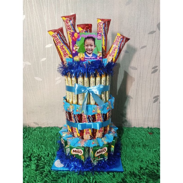 tower snack / tower snack ulang tahun / cake snack