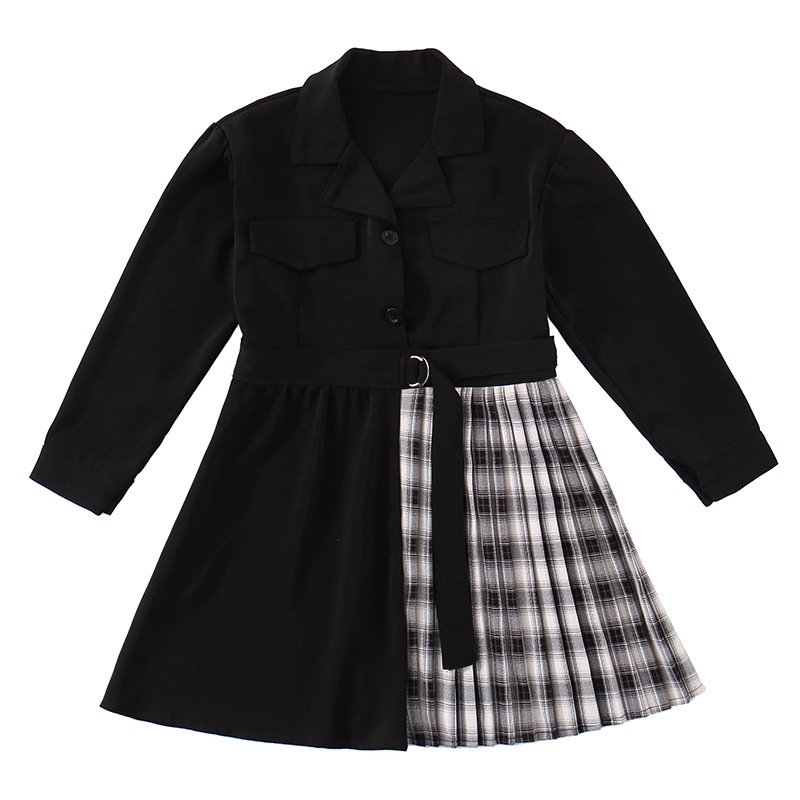 HAKU DRESS BLACK BAJU CASUAL ANAK CEWEK KOREA IMPORT REMAJA