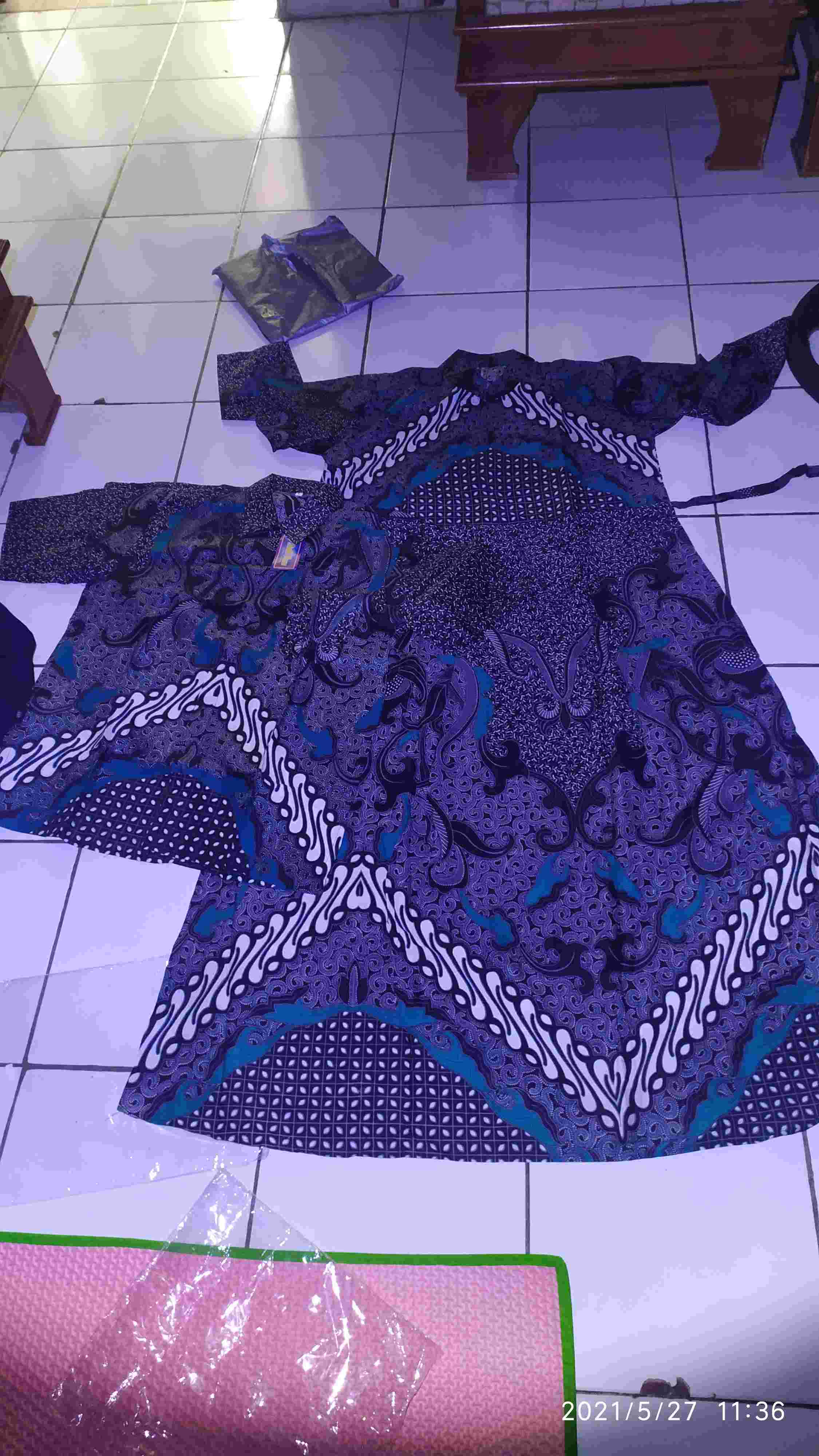 Batik Couple Keluarga Sania Ruffle Ori Ndoro Jowi Dnt Dimensi Abu