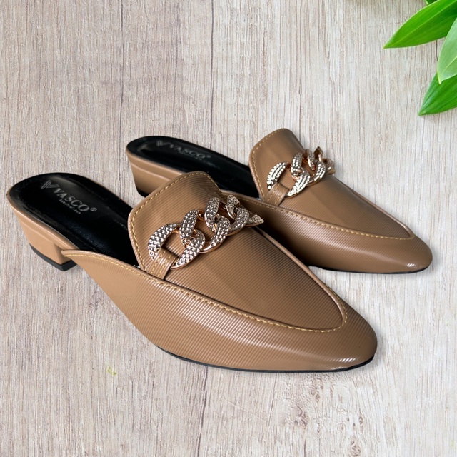 Milicca Sandal Wanita Mules Heels Hak 3 cm Halima