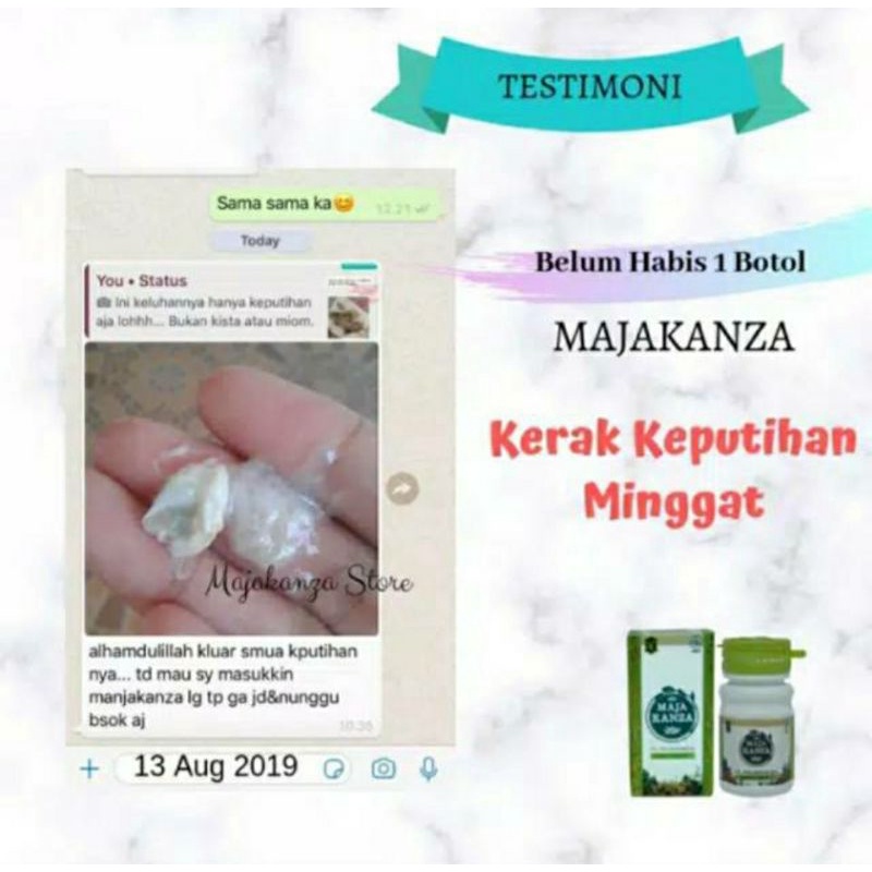 MAJAKANZA 100% Asli / Obat Keputihan Kista Miom Tanpa Operasi  / Pelancar Haid Paling Ampuh / Atasi Nyeri Haid / Perapat Miss V Majakani Kanza / Manjakanza Manjakani