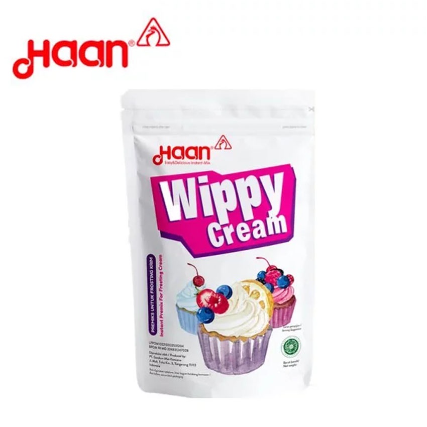 

Haan Wippy Cream - Topping Bubuk Instant / Topping Powder 400Gr Pouch Ziplock