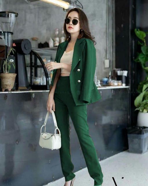 REAL PICT set Stelan blazer atasan import bangkok premium quality 4923 4171