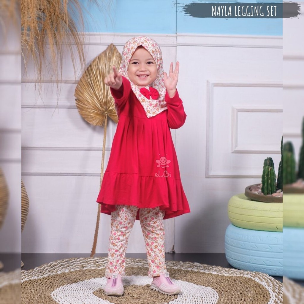 Baju Muslim Anak Perempuan - Setelan Baju Anak Perempuan - Baju Anak Perempuan Muslim - Nayla Set