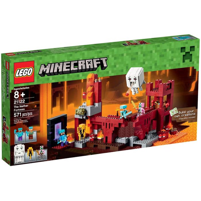 lego minecraft 21122 the nether fortress hostile mobs zombie alex