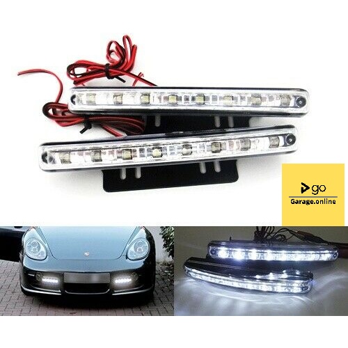 Lampu Led Drl 8 Mata Untuk Lampu Senja Kota Malam  Mobil 2 Pcs Waterproof anti air termurah