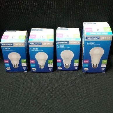 Lampu bohlam LED 5 7 9 12 WATT MEGAMAN 6500K 170-220 volt bulb lamp