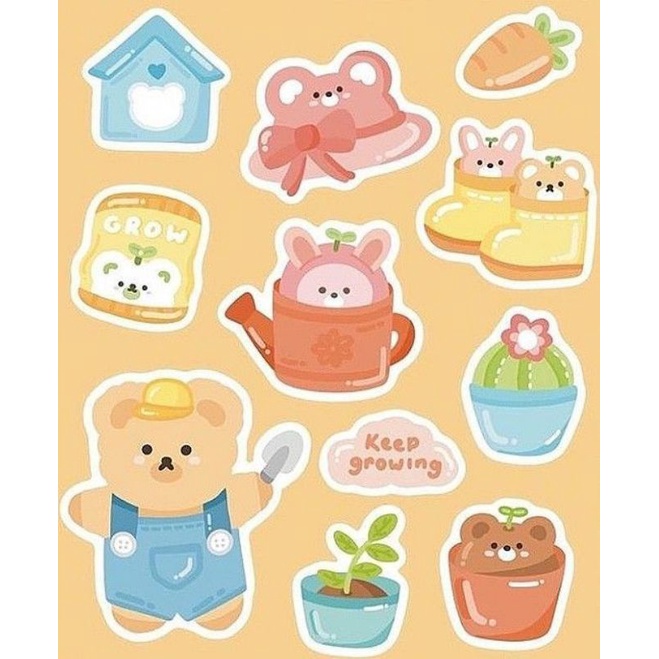 

STICKER sheet growing / murah lucu AESTHETIC