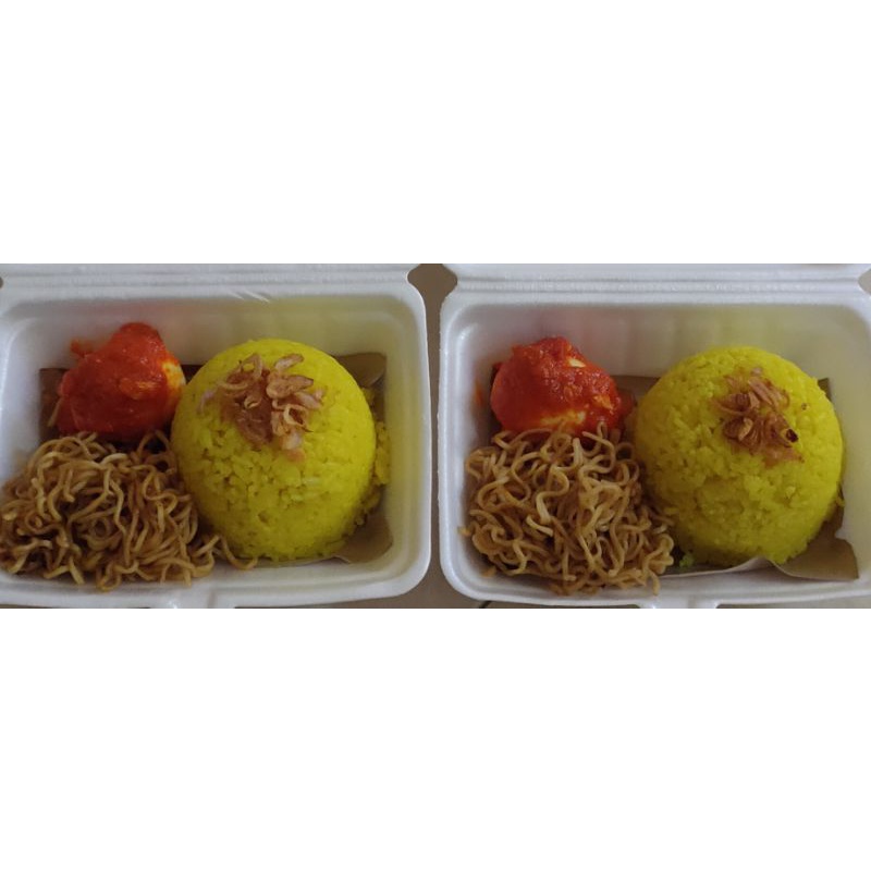 Paket Nasi Kuning Sederhana Kemasan Sterofoam Shopee Indonesia