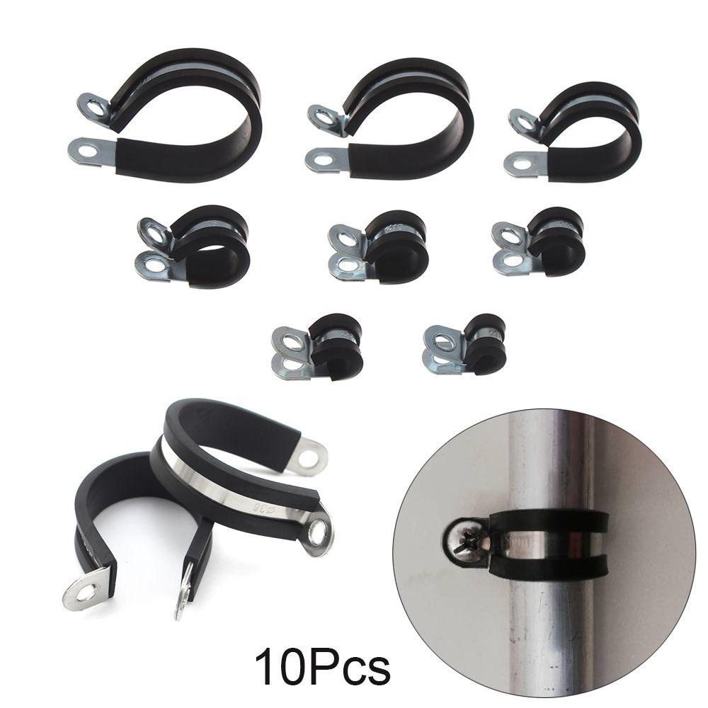 Top 10Pcs Klem Selang Kabel Kualitas Tinggi Fitting Listrik Bermanfaat Pipa Logam Mounting Fix