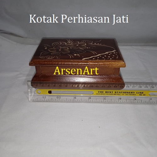 Kotak Perhiasan Tempat Perhiasan Kayu Jati Model Dengan Kaki Ukuran Kecil