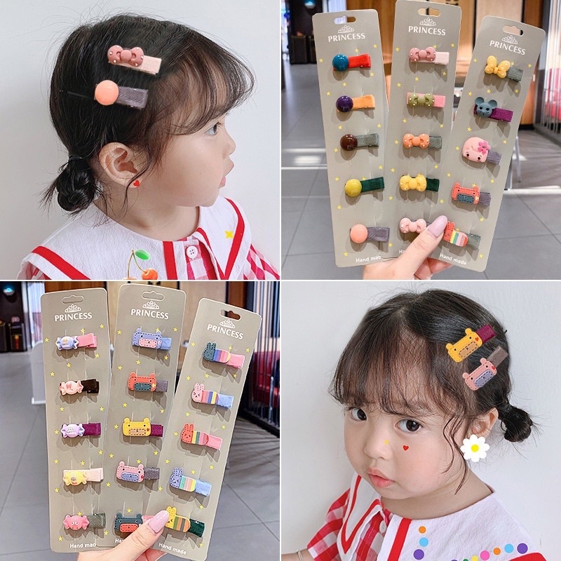 Set Jepitan Rambut Karakter Lucu Anak Perempuan Ikat Rambut Jepit Rambut Anak Cewek Korea