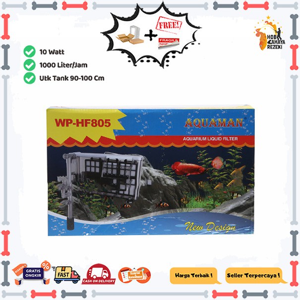 FILTER GANTUNG AQUARIUM HANGING FILTER SLIM AQUAMAN WP HF 805