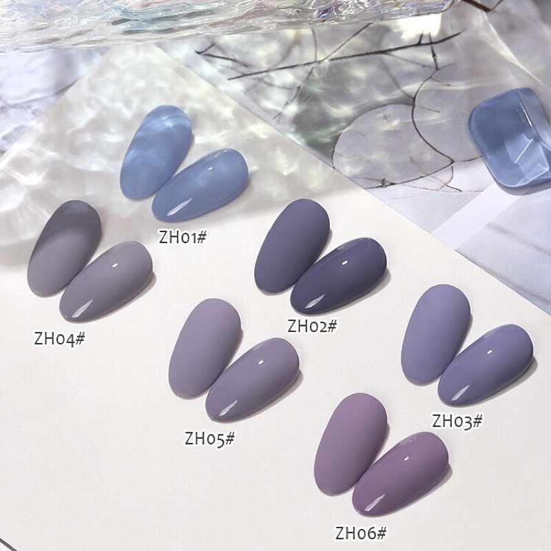 As ZH Nail Polish Series Purple Grey Nail Uv Gel 15ml