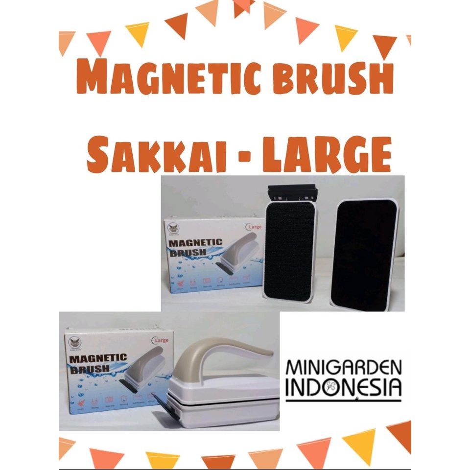 SAKKAI PRO MAGNETIC BRUSH LARGE SCRAPER MAGNET PEMBERSIH KACA AQUARIUM