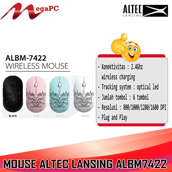 Mouse Altec Lansing Wireless Rechargeable ALBM7422