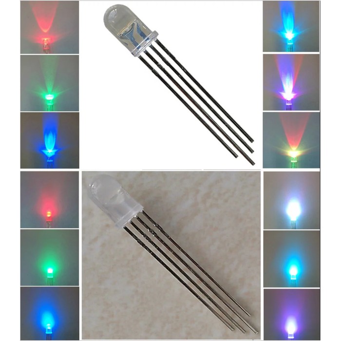 LED 5mm RGB 4 Pin Common Cathode / Anode