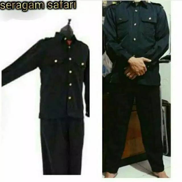 STELAN BAJU SAFARI  XXL XL L M / BAJU SAFARI SATPAM / BAJU SECURITY SAFARI / SERAGAM SECURITY