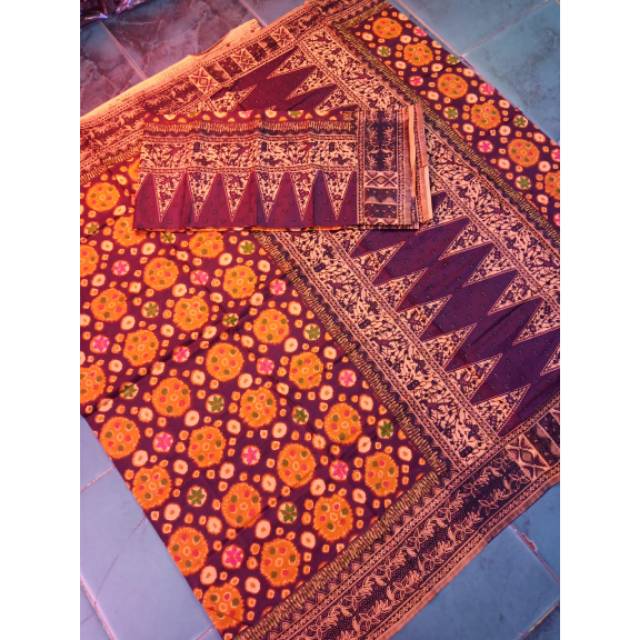 Kain setelan jumputan palembang tumpal jupri antikan