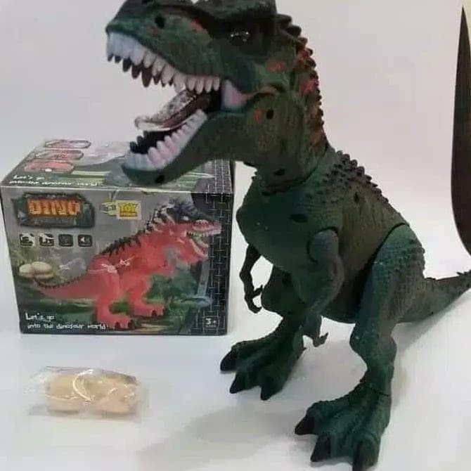 Mainan Robot Dinosaurus Besar Bertelur T-Rex | Dino Saurus dan Telur | Mainan Hewan Hewanan Laki