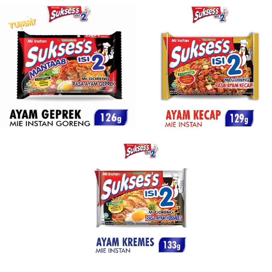 

Sukses Mie Goreng isi 2 Ayam Kecap / Kremes / Geprek