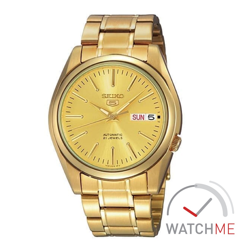 Jam Tangan Seiko 5 SNKL48K1 Automatic Full Gold 50m Stainless Steel Original Bergaransi