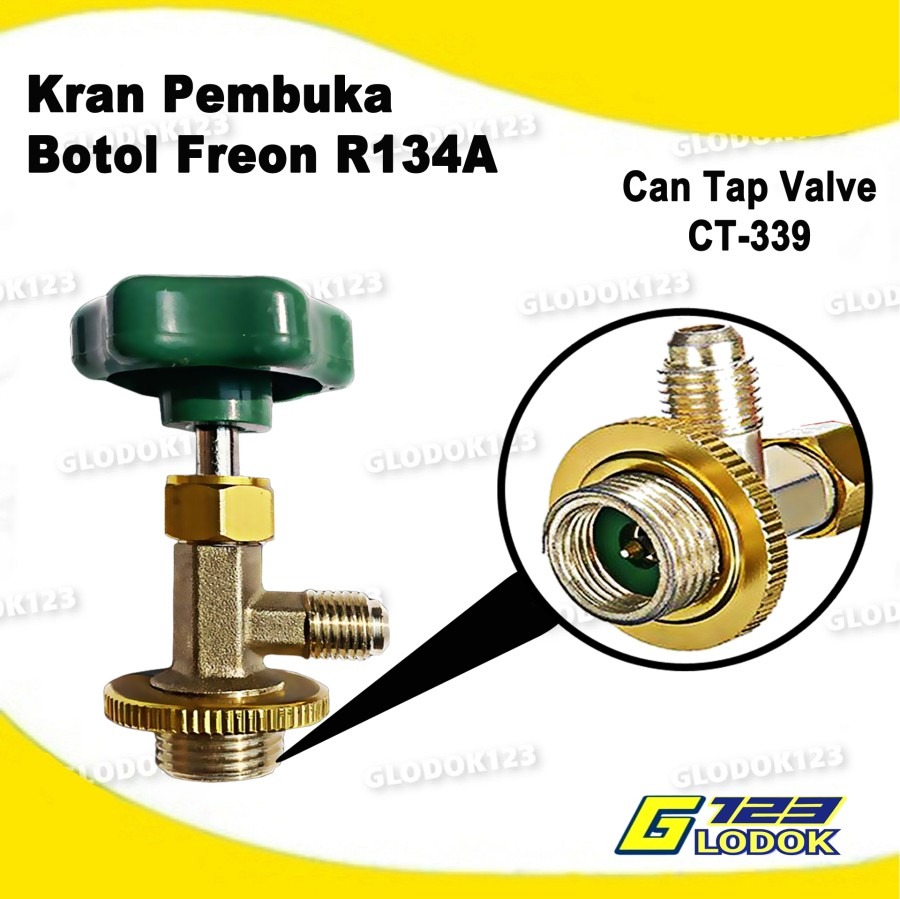 Can Tap Valve Kran Pemutar Freon R134A