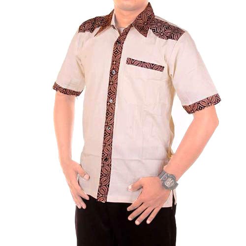 Kemeja Hem Batik Monokrom Kertawijaya - Katun Minyak