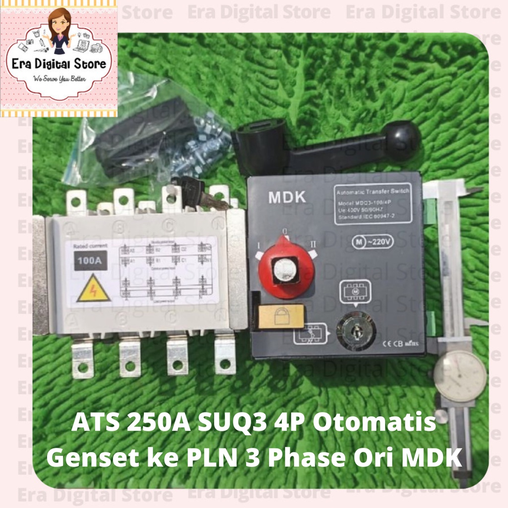 ATS 250A SUQ3 4P Otomatis Genset ke PLN 3 Phase Ori MDK