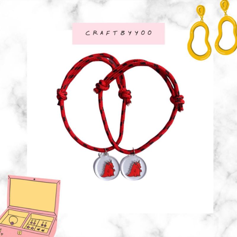 GELANG DINO VIRAL TIKTOK MAGNETIK PASANGAN KOREA COUPLE GELANG