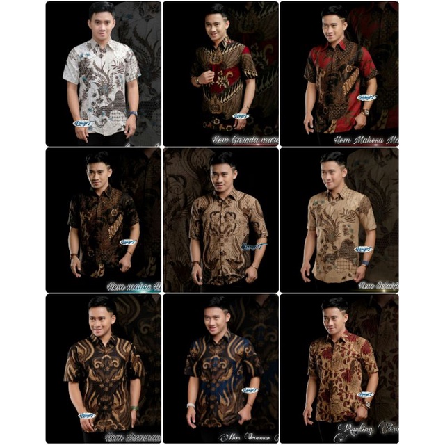 Kemeja batik pria lengan pendek baju batik pria kantor best seller