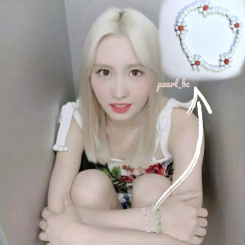 Gelang Manik Momo TWICE | Gelang Costum | Korean Bracelet | Gelang Korea | GELANG KPOP
