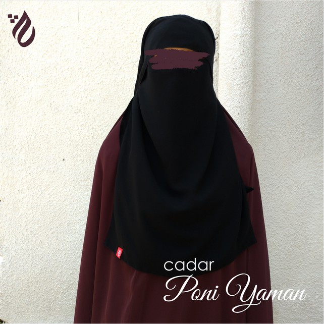 Niqab / Cadar Yaman Poni Long Breathable (Siffon Silk)