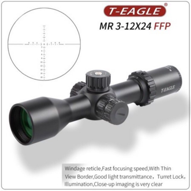 Telescope T-eagle MR 3-12X42 FFP IR Reticle Glass - Teleskop scope
