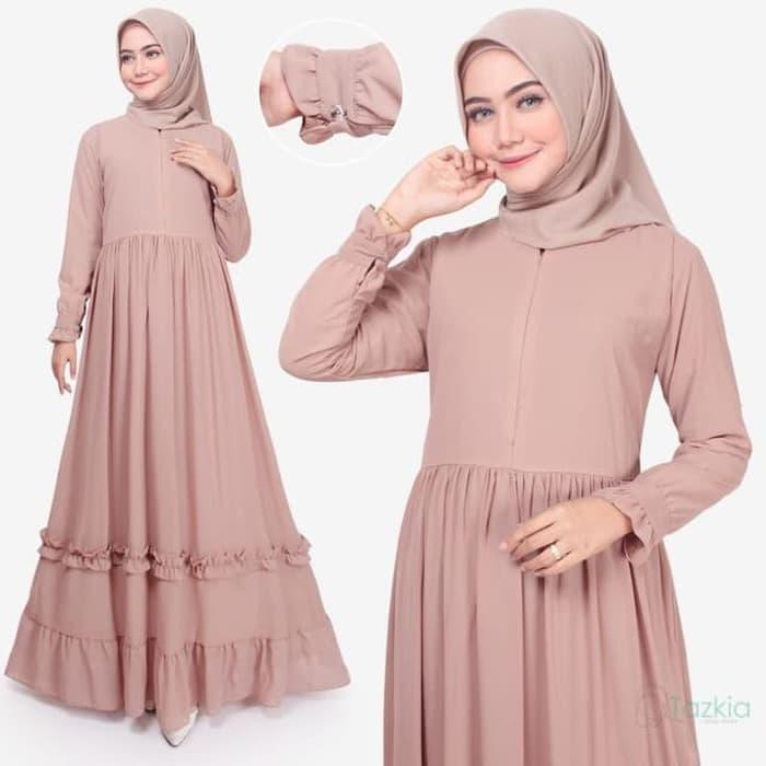 Dilla ID Tazkia Tazkia Hijab Store | Dress Muslim Wanita | Afia Dress | Gamis Busui - Kuning