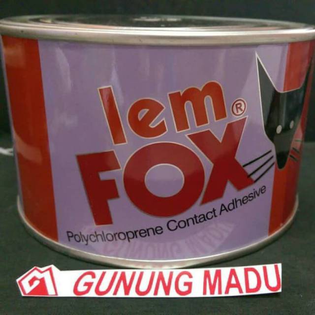 

LEM FOX KUNING 300 GR / LEM KARPET KAYU KULIT SENDAL HPL