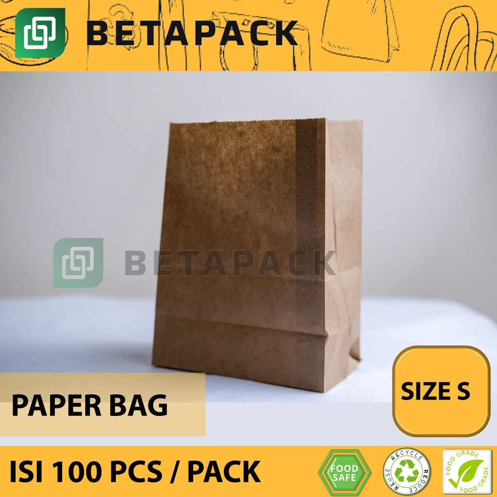 

Paper bag kantong kertas polos (S) / Kantong Kertas, Kantong Fried Chicken, Kantong Shilin, Gorengan