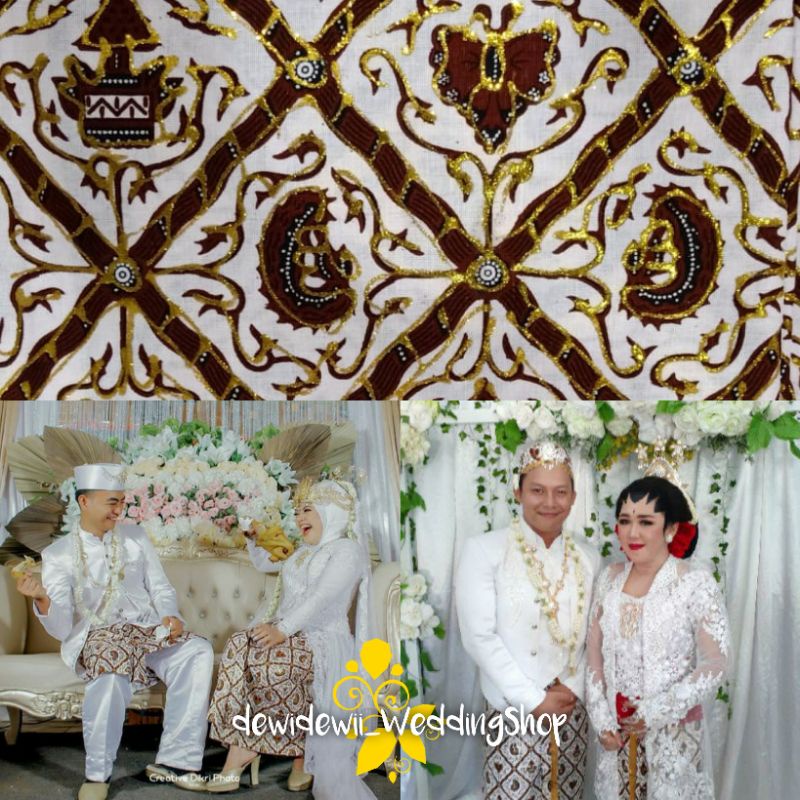 [Sepasang] Jarik Pengantin Prodo - Motif Sido Luhur (Gold &amp; Silver) || Instan &amp; Lembaran