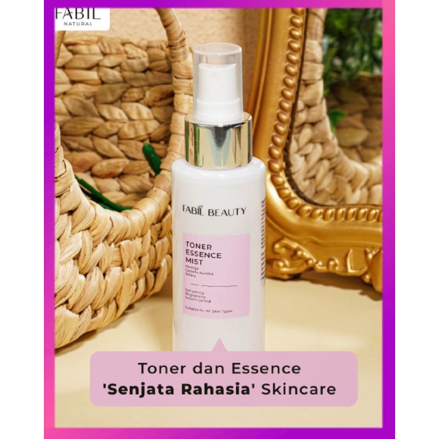 Fabil Toner Essense Mist Natural Skincare Niacinamide,Centella Asiatica,Moringa BPOM 100 Ml