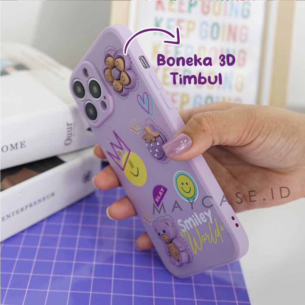 Softcase 3D Boneka Timbul [3D2] Vivo Y35 Y12S Y16 Y35 Y20 Y20S Y21 Y21S Y21A Y21T Y33S Y33T Y12 Y15 