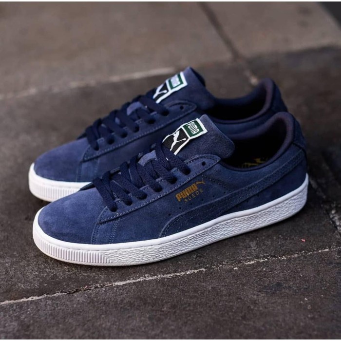 SEPATU SNEAKERS PUMA SUEDE IMPORT VIETNAM NAVY BIRU SNEAKERS CASUAL KERJA KULIAH HITAM SEKOLAH MURAH KADO HADIAH