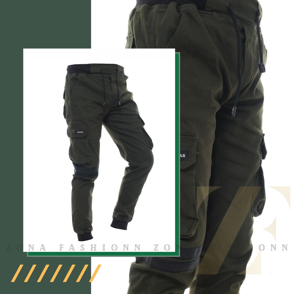 Celana Joger cargo army-cargo jogger unisex green army