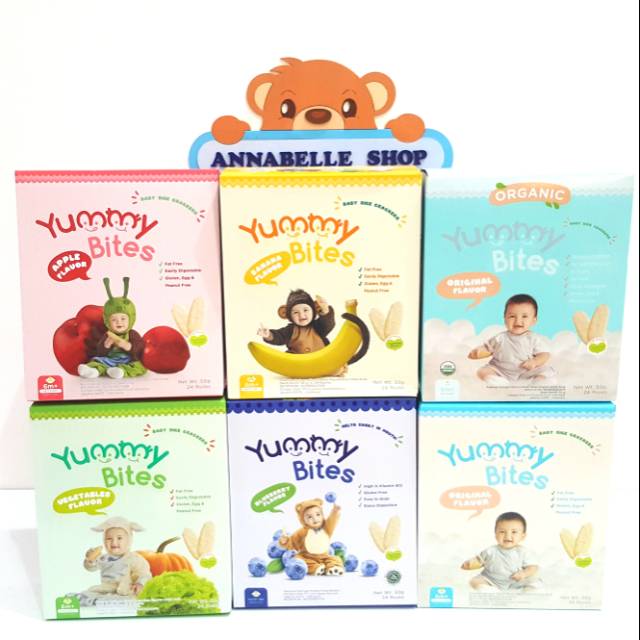 Yummy Bites RICE CRACKERS ecer snack kerupuk anak mulai 6bulan