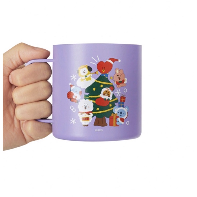 PO OFFICIAL BT21 Holiday Edition Stainless Steel Mug