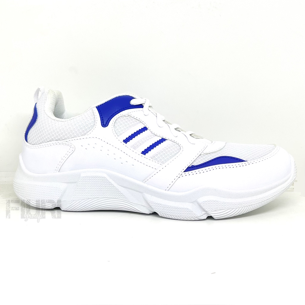 FIURI – Pro ATT Original - CB 340 PUTIH BIRU 39-43 - Sepatu Kets Pria - Sepatu Sneakers Pria - Sepatu Olahraga Sport  Pria - Sepatu Badminton tekstil - Sepatu Jogging Lari Running Fitness Gym Pria - Sepatu Laki-Laki Cowok - Sepatu Sekolah Bertali