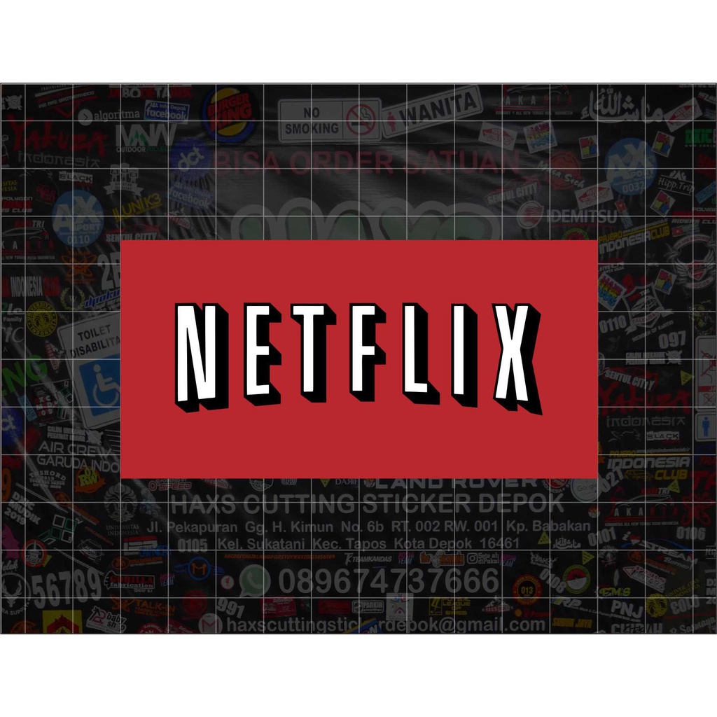 Cutting Sticker Netflix Ukuran 10 Cm