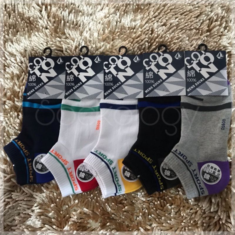 (Min 3pcs @13.000) Kaos kaki mata kaki warna murah cotton mens sock