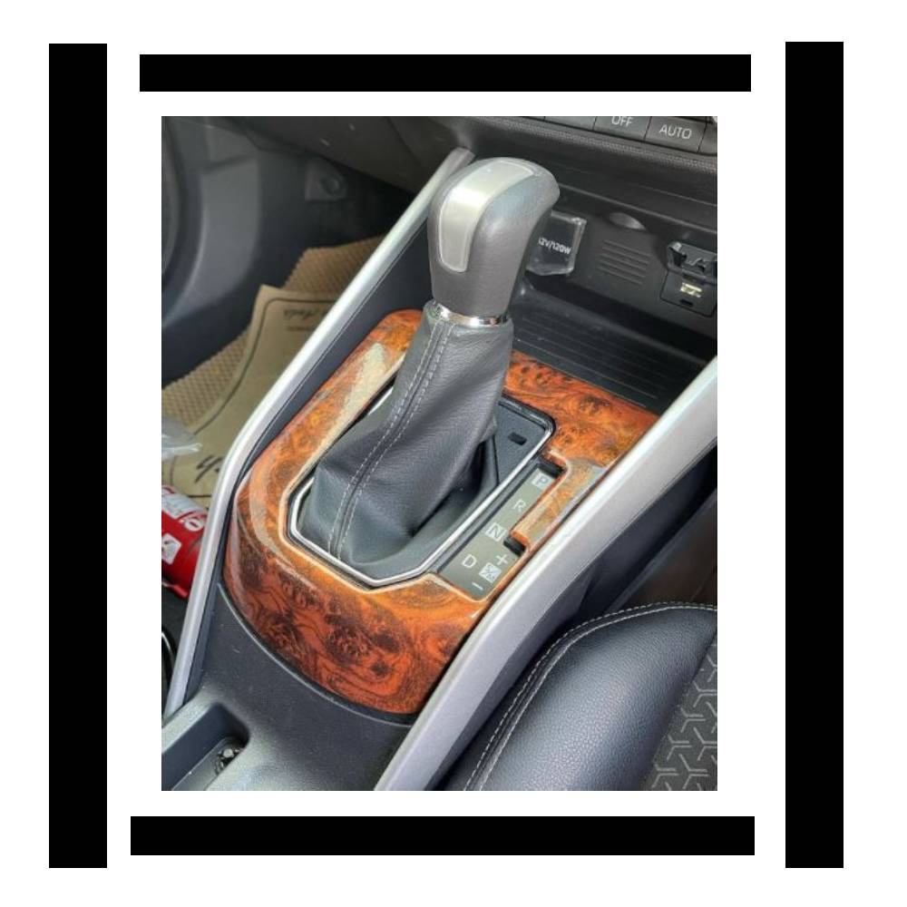 Panel Shifter Cover Gear Knob Mobil Raize Rocky Motif Wood